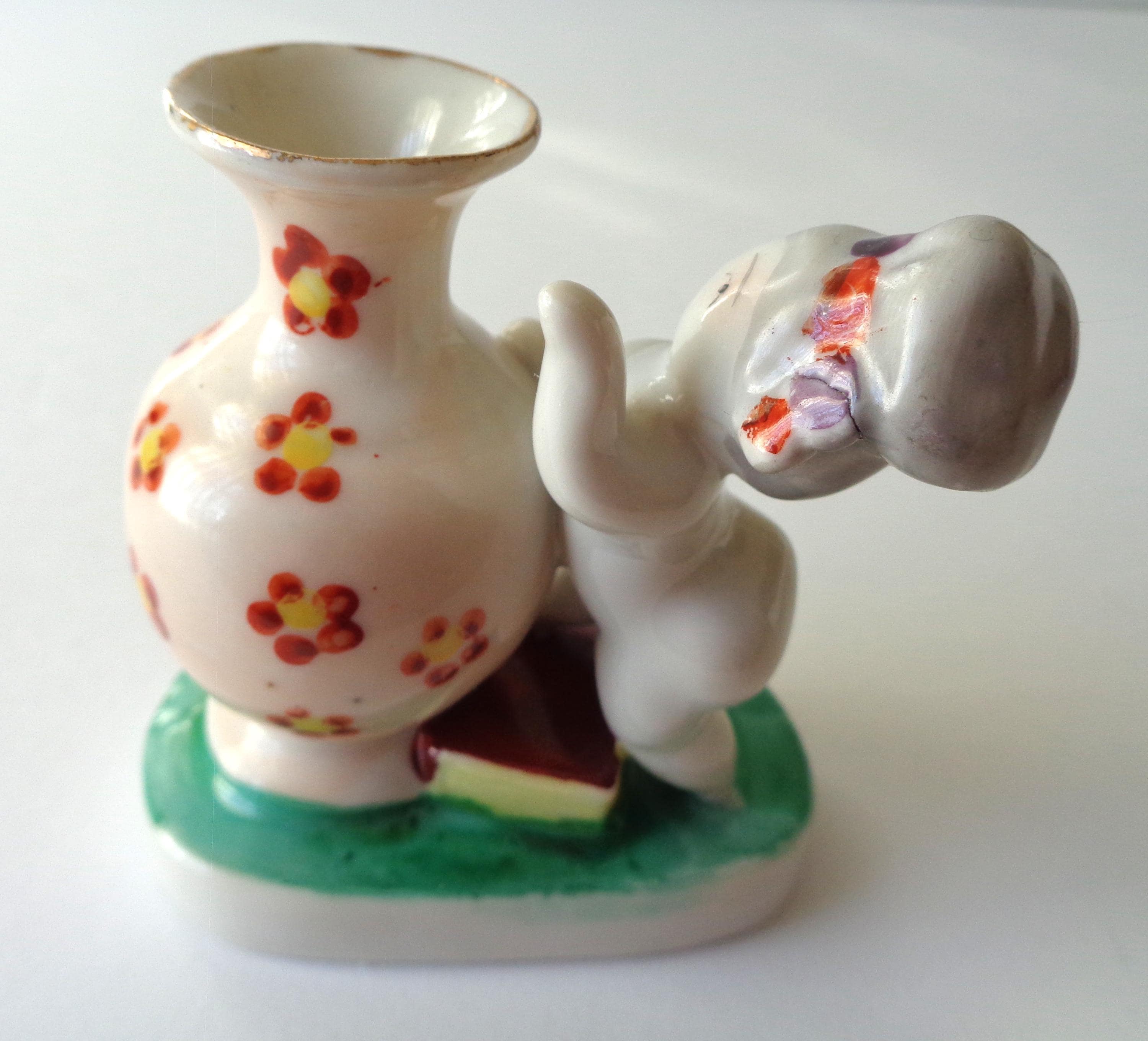 Vintage Occupied Japan Pixie, Hand Painted Pixie Girl Ceramic Figurine ...