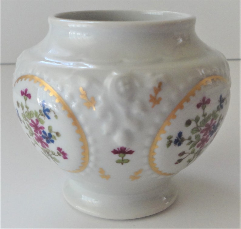 Vintage Haviland Limoges France Small Jar Vase Hand Painted Etsy