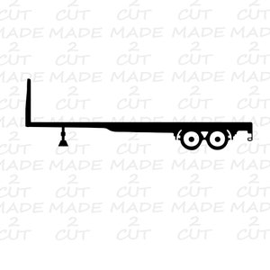 Diseño SVG de remolque de plataforma (descarga digital)
