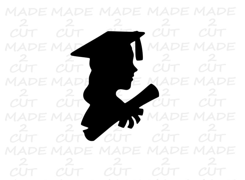 Download Graduation SVG Cap and Gown Boy Girl Silhouette Studio ...