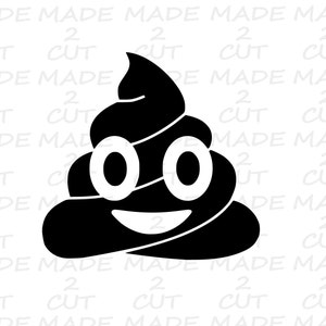 Emoji Svg - Poop Svg Design - Emoji - Poop Emoji - Silhouette Studio File - Svg Cut File