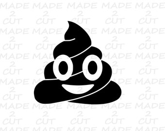 Poop Emoji SVG Cut File - Silhouette, Cricut (Digital Download)