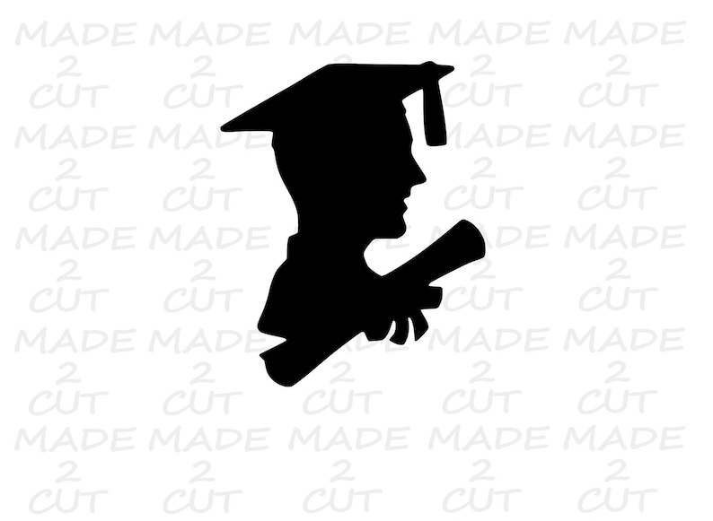 Download Graduation SVG Cap and Gown Boy Girl Silhouette Studio ...