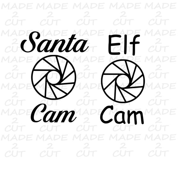 Santa Cam Svg File, Elf Cam Svg Design