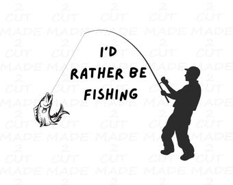 Fishing PNG Designs - I'd Rather be fishing Design