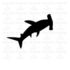 Tubarão-martelo Svg - Shark Silhouette Studio - Tubarão-martelo Jpeg - SVG