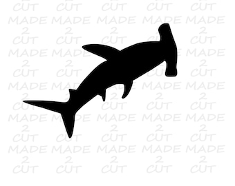 Hammerhead Shark Silhouette: SVG Cut File (Digital Download)