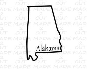 Alabama State Outline SVG Design (Digital Download)