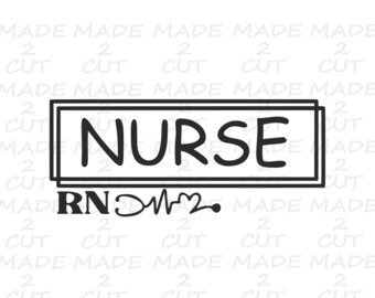 Nurse SVG: Stethoscope Design, RN Cut File (Digital Download)