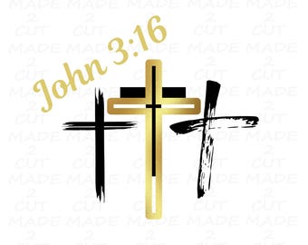 John 3:16 PNG - Cross PNG - Christian Design - Cross Clip art - Bible Design
