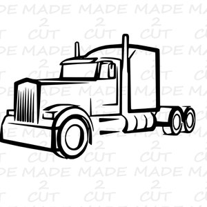 セミトラック SVG - 18 輪トラック デザイン - 自動車 SVG - 飛行機 SVG - シルエット スタジオ デザイン