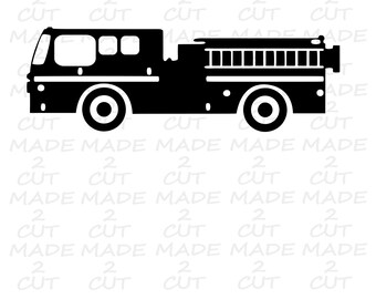 Fire Truck SVG Cut File - Truck Design (Digital Download)