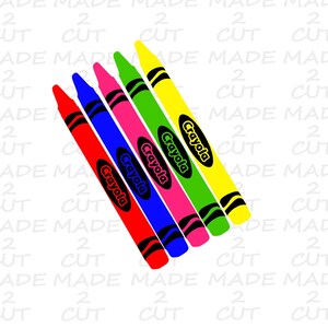 Crayon SVG: School Silhouette Design (Digital Download)