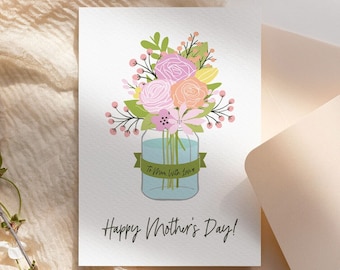 PRINTABLE Mother's Day Card - Best Mom Card - Instant PDF Download
