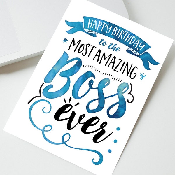 Birthday Card Boss Printable Etsy