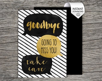 printable farewell card printable goodbye card i ll etsy