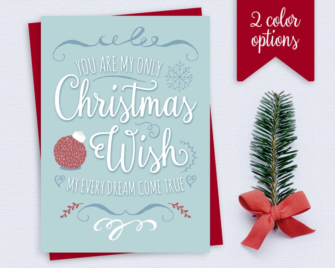 Christmas Card You Are My Only Christmas Wish Wife - Etsy Ireland
