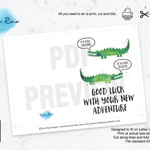 PRINTABLE Farewell Card / Goodbye Card Good luck with your new adventure image 4