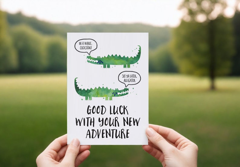 PRINTABLE Farewell Card / Goodbye Card Good luck with your new adventure image 3