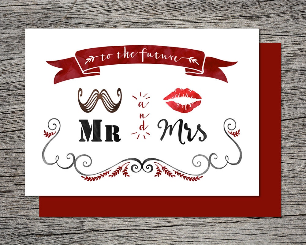 Engagement Card to the Future Mr & Mrs Engaged Printable Card - Etsy