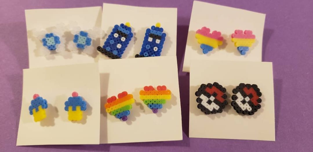 Perler Bead Stud Earrings Etsy