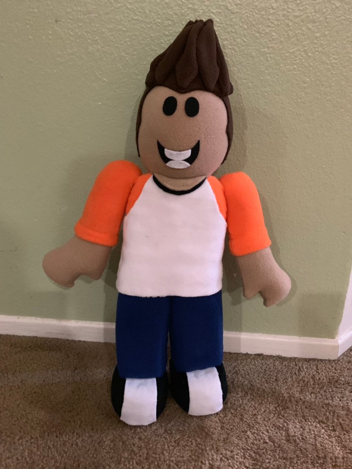 Roblox plush make your own simple noob and bacon hair only Etsy