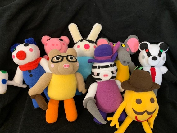 Roblox Piggy Plush Of Your Choice Set Of 4 Etsy - roblox plush make your own character etsy