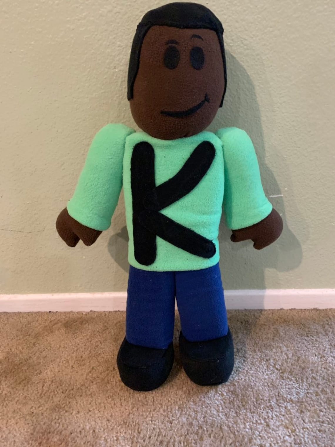 Roblox plush make your own simple noob and bacon hair only | Etsy