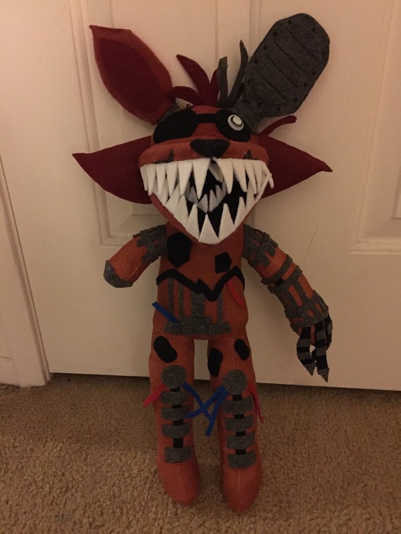 Phantom Foxy Plush From Five Nights At Freddy S 3 Etsy - five nights at roblox phantom bonnie roblox fnaf roleplay 4