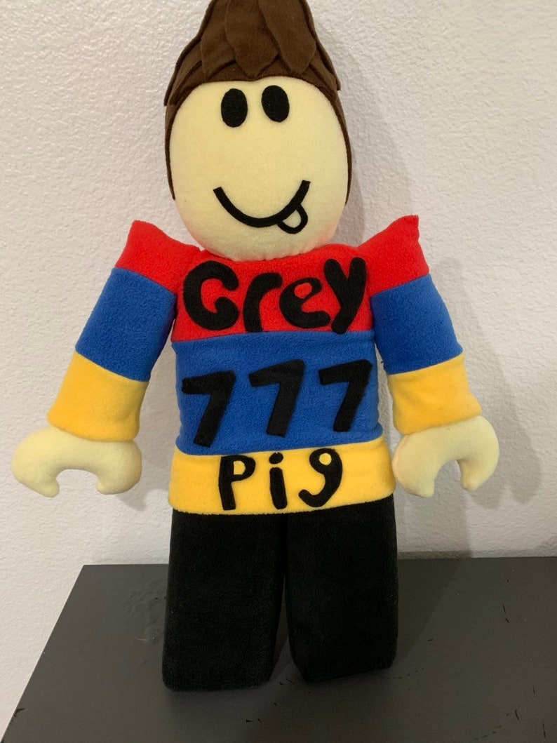 Roblox plush make your own simple noob and bacon hair only | Etsy