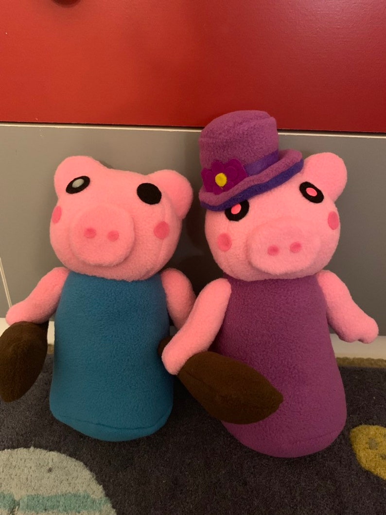 Roblox Piggy Plush Of Your Choice Set Of 4 Etsy - roblox plush make your own robloxian character smaller size etsy