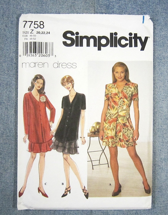 4391 Vintage Butterick SEWING Pattern Misses EASY Dress UNCUT OOP SEW