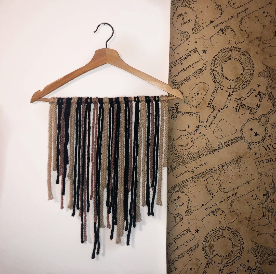 Coat Hanger Macrame Wall Hanging Etsy