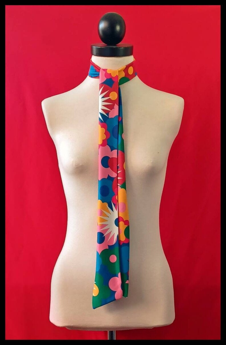 UNISEX ribbon scarf / Long and thin / Retro 60s 70s / Various models available image 3