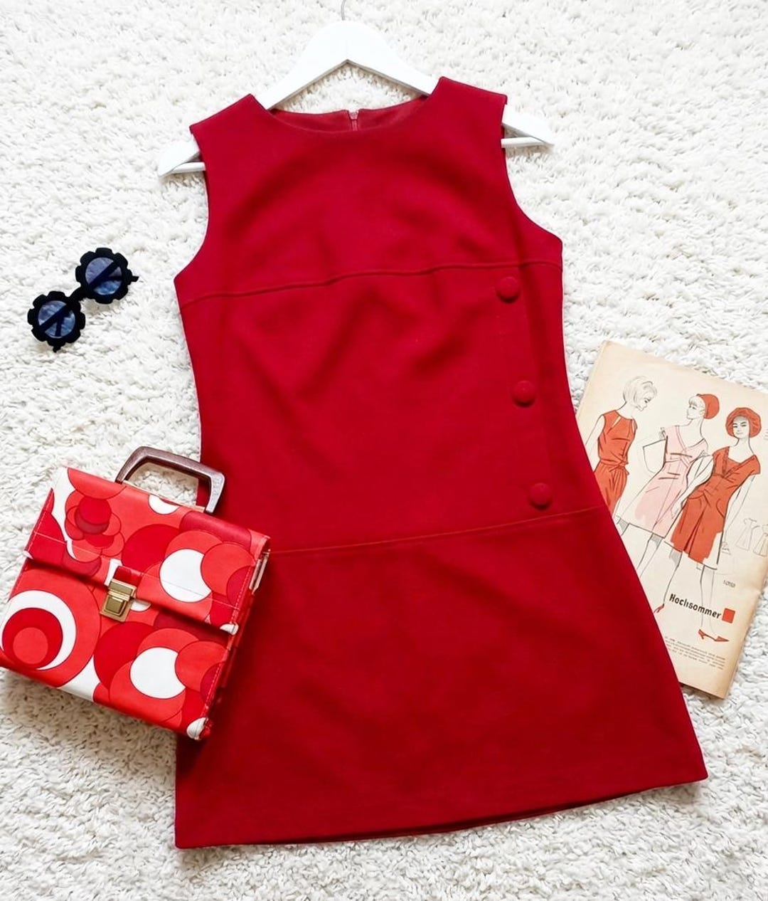 Mini Retro Styling Mod Minidress Retro Vintage Style Mod Sixties 60s - Etsy
