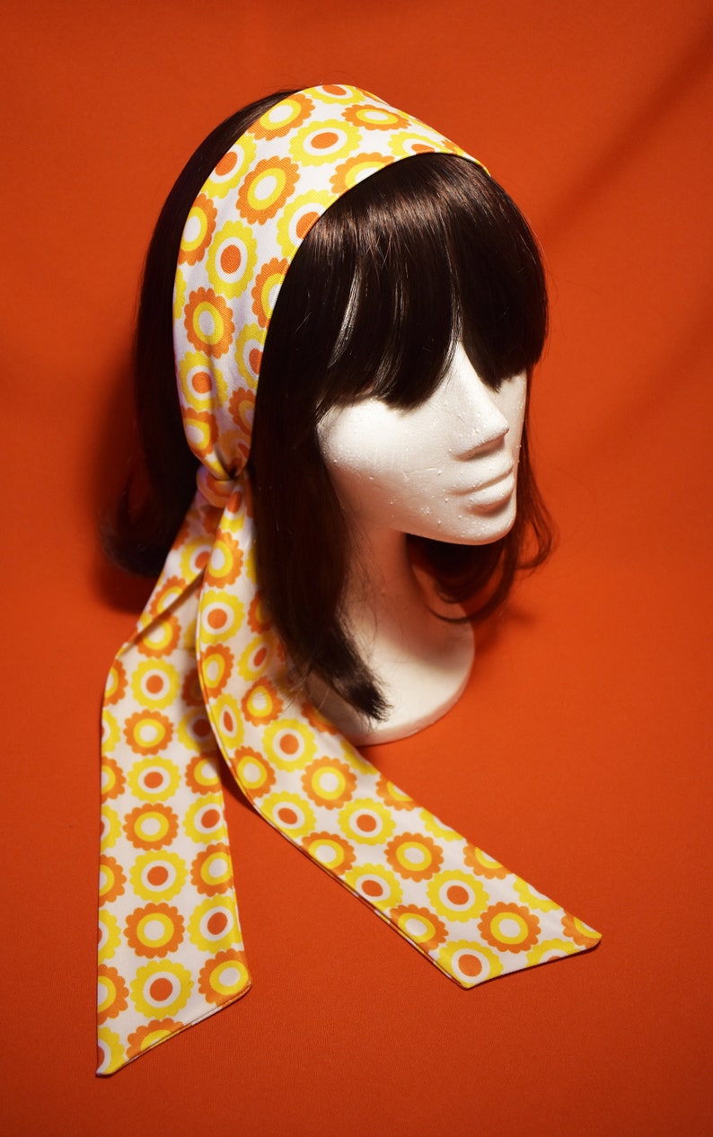 UNISEX ribbon scarf / Long and thin / Retro 60s 70s / Various models available image 1