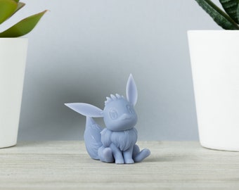 Pokemon Eevee 3D Printed Unpainted Figure, Miniatures Resin, Pokemon Gift Ideas, I Choose You, Let's Go Eevee, Cute, Gift, Best Gift