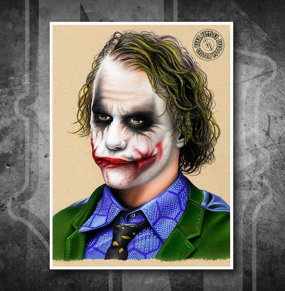 The Joker - The Dark Knight - Fine Art Print - Hand Drawing