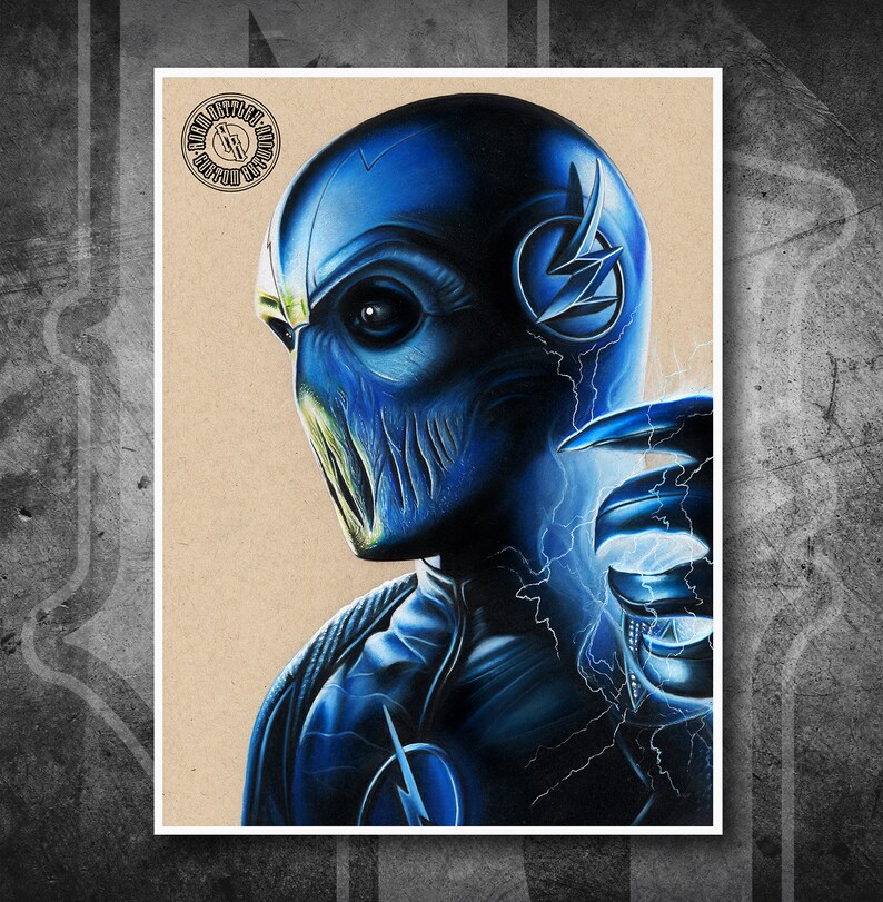Zoom the Flash Fine Art Print Hand Drawing Etsy
