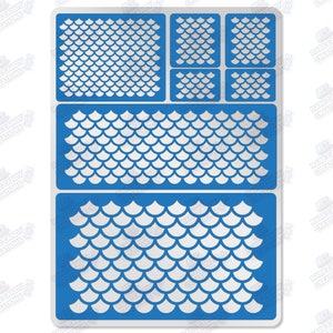 Fish Scales Airbrush Stencil For Tabletop Wargaming Gaming  Stencil for Painting and Airbrushing Reusable Stencils