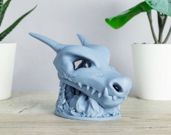 Charizard Skull Pokemon 3D Print, Bust Statue Unpainted, Desk decoration, Resin, Pokemon Gift Ideas, Best Gift, Décor, Anime gifts