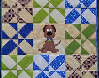 Puppy dog PDF baby quilt pattern