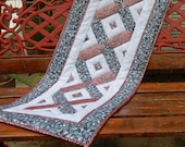 Easy festive pieced table runner PDF pattern