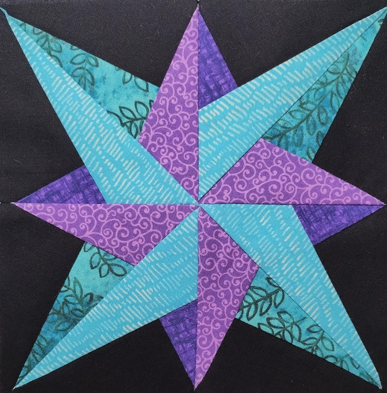 Pieced Star PDF Quilt Block Pattern - Etsy