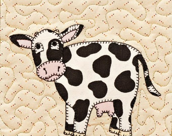 Highland Cow Quilt Vorlagen Set - DIY Patchwork Decke Anleitung