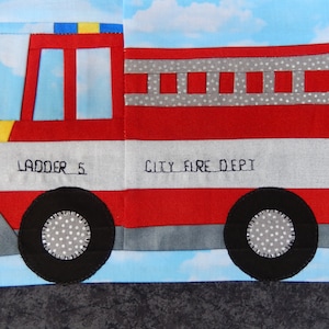 Feuerwehrauto PDF Quilt Block Anleitung