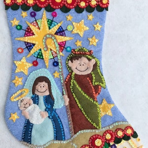 Nativity Christmas Stocking PDF Pattern - Etsy