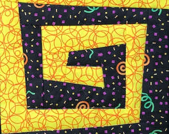 Wonky Spiral PDF quilt block pattern