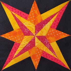 Pieced star PDF quilt block pattern