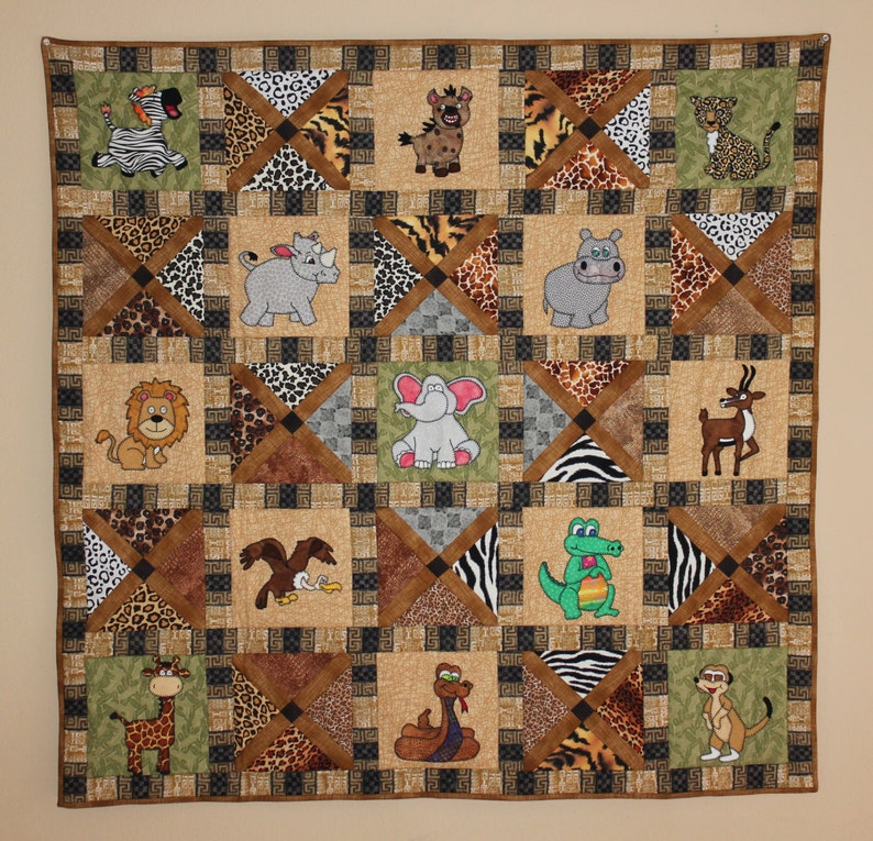 Rhinoceros or Rhino PDF Applique Quilt Block Pattern Etsy UK